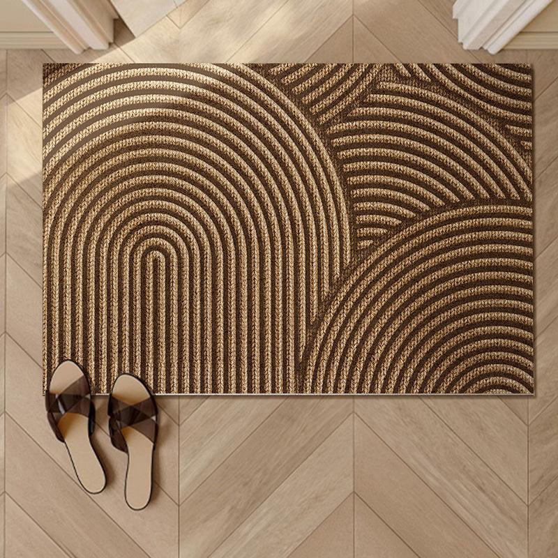 Simple PVC Wire Ring Entry Door Mat Dirt Resistant Door Entrance Door Non-slip Mat 3D Visual Foot Mat