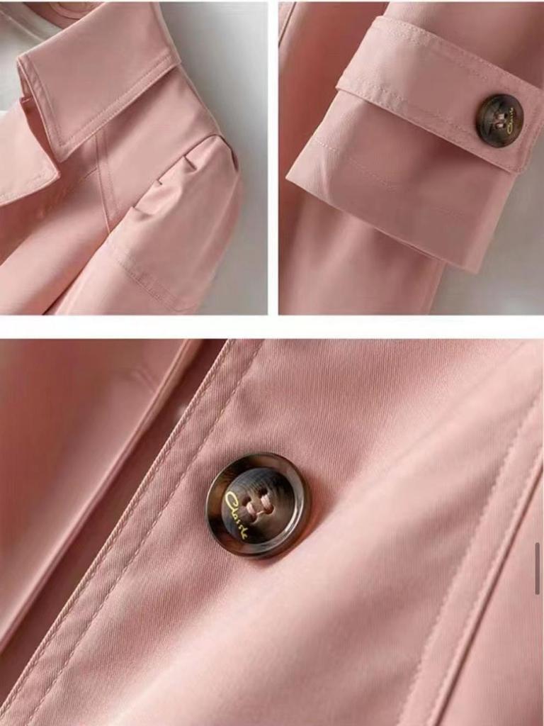 Damen Khaki Trenchcoat Mittellang Slim Fit - Neu für die Herbst/Winter Kollektion 2025
