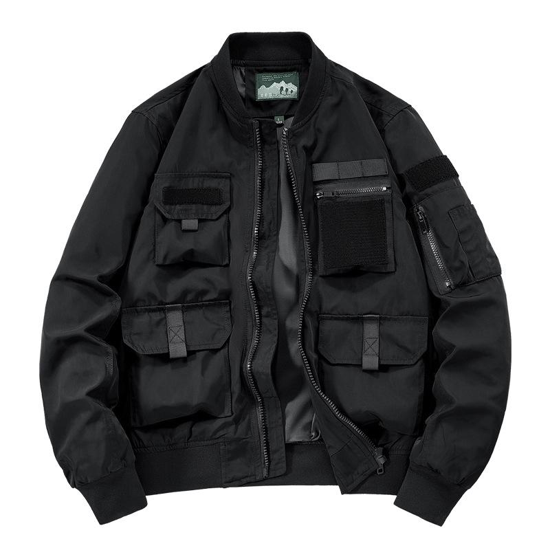 Herren Mehrzwecktaschen Wasserdichte Outdoorjacke - Bergsteigerstil, Frühjahrs-/Herbst-Camping-Oberbekleidung