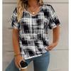 Plus Size Heart Design Pattern Printed T-shirts Summer Fashionable High Quality Short Sleeved