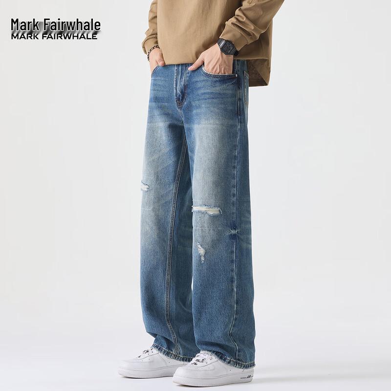 

Мужские джинсы Mark Fairwhale с потертостями, свободного прямого кроя 38