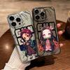 Coque de téléphone transparente en TPU Chibi Tanjiro & Nezuko de Demon Slayer Pour IPhone 15 Pro Max & Samsung Galaxy S24 Ultra, Coque antichoc