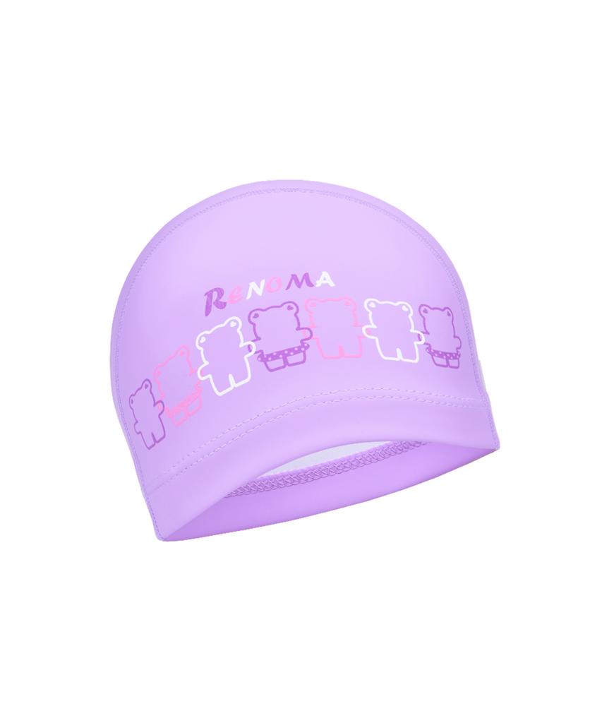 Lenomasuyeongbog Kids' Heart Bear Pu Swim Cap Lavender Ro-Rc2E751-Lv