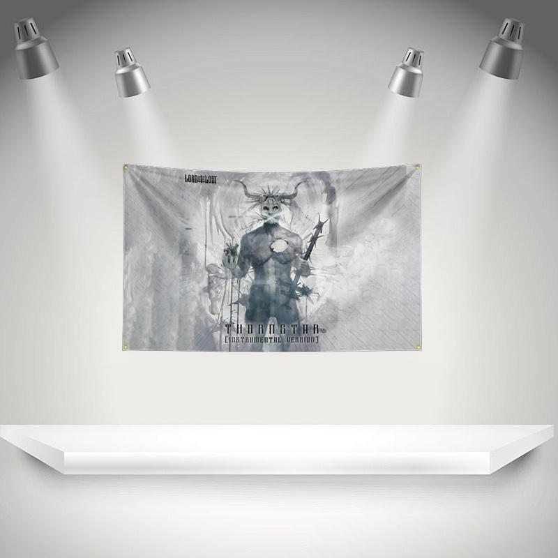 L-Lord of the lost Flag Rock Music Band Banner with Grommet HD Printing Tapestry Exhibition, Music Band Fans, Garage Decor