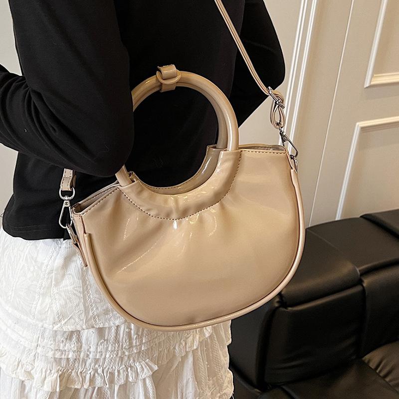 Korean niche solid color portable vegetable basket bag women's 2025 new fashion versatile ins style premium messenger bag