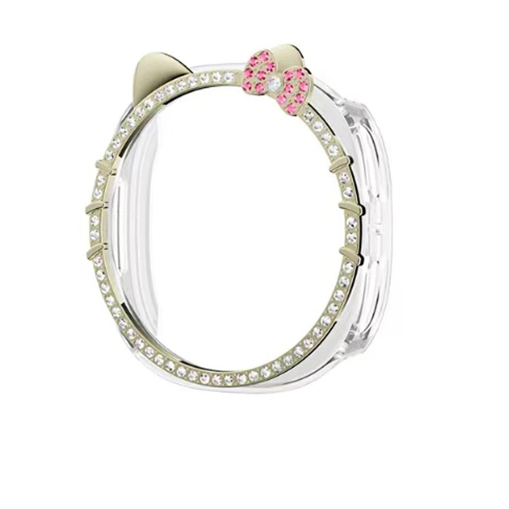 PC Case for Samsung Galaxy Watch 8 40mm 44mm Cute KITTY CAT Diamond Protector Watches Accessories Woman Galaxy Watch8 Cover