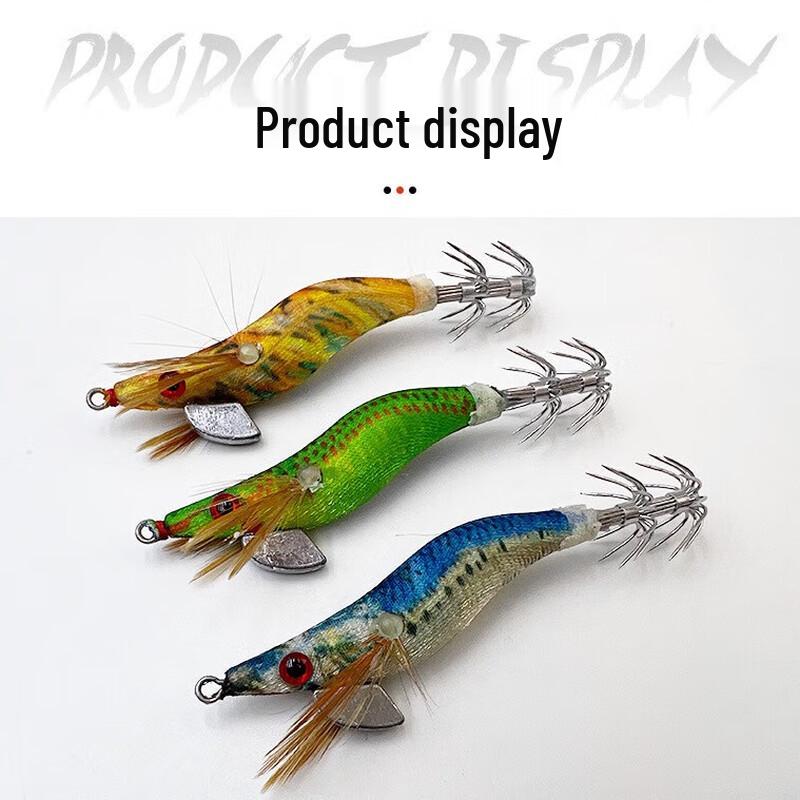 Oeny Luminous Wooden Shrimp Squid Jig