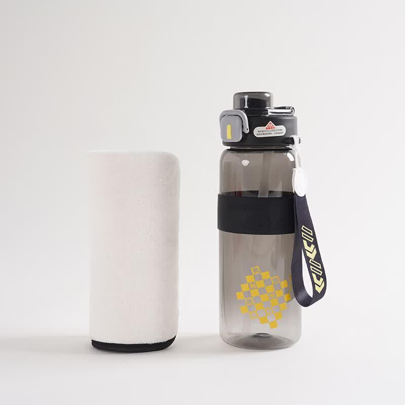 Muji Pure Cotton Towel & Sports Water Bottle Set
