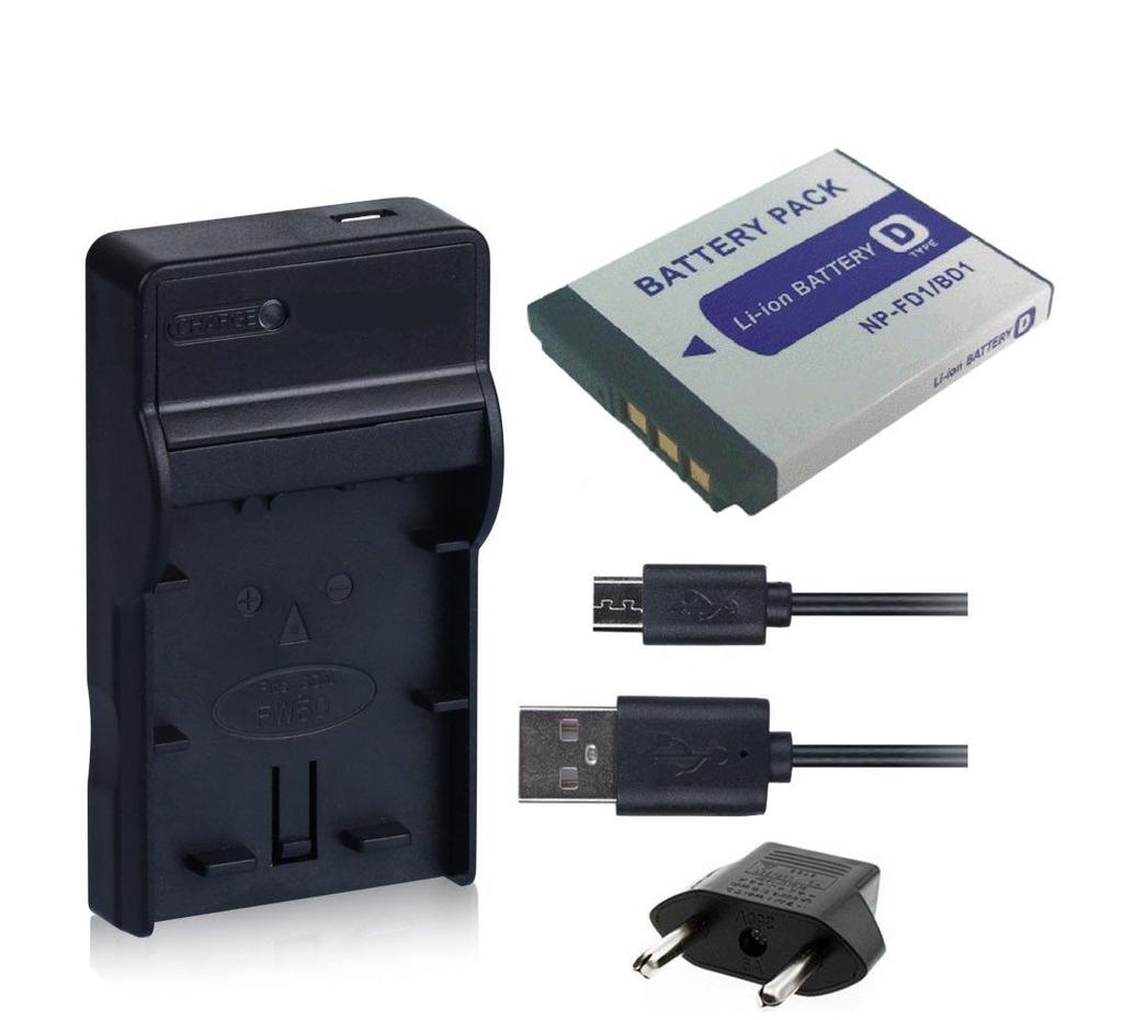 NinoLite set compatible USB type charger overseas replacement plug Sony compatible 3-piece NP-BD1 NP-FD1 + + dc02npbd1_t.k.gai