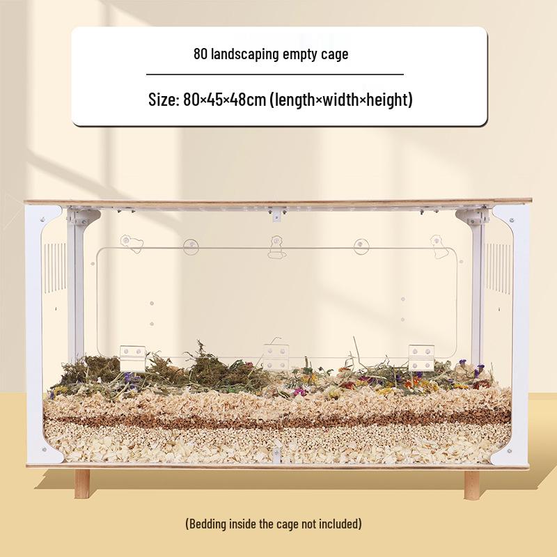 Golden Hamster Luxury Villa - Large Acrylic Cage, Starry Sky Design