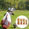 4Pcs PU Leather Golfs Club Head Cover Golfs Driver Headcover Skull Pattern Fairway Wood Headcover Hybrid Head Cover