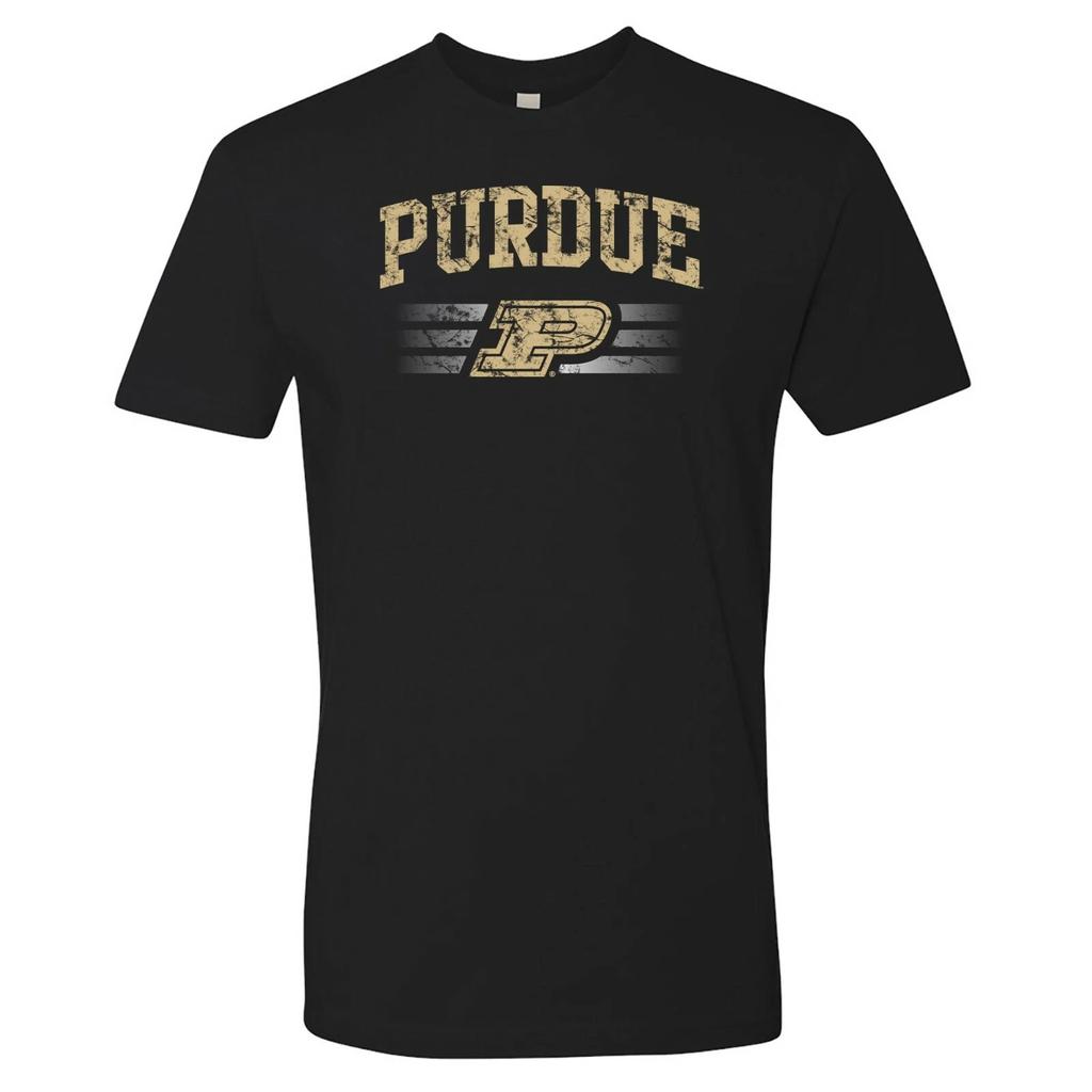 Purdue Boilermakers Dynasty Logo T-Shirt Premium Cotton - Black