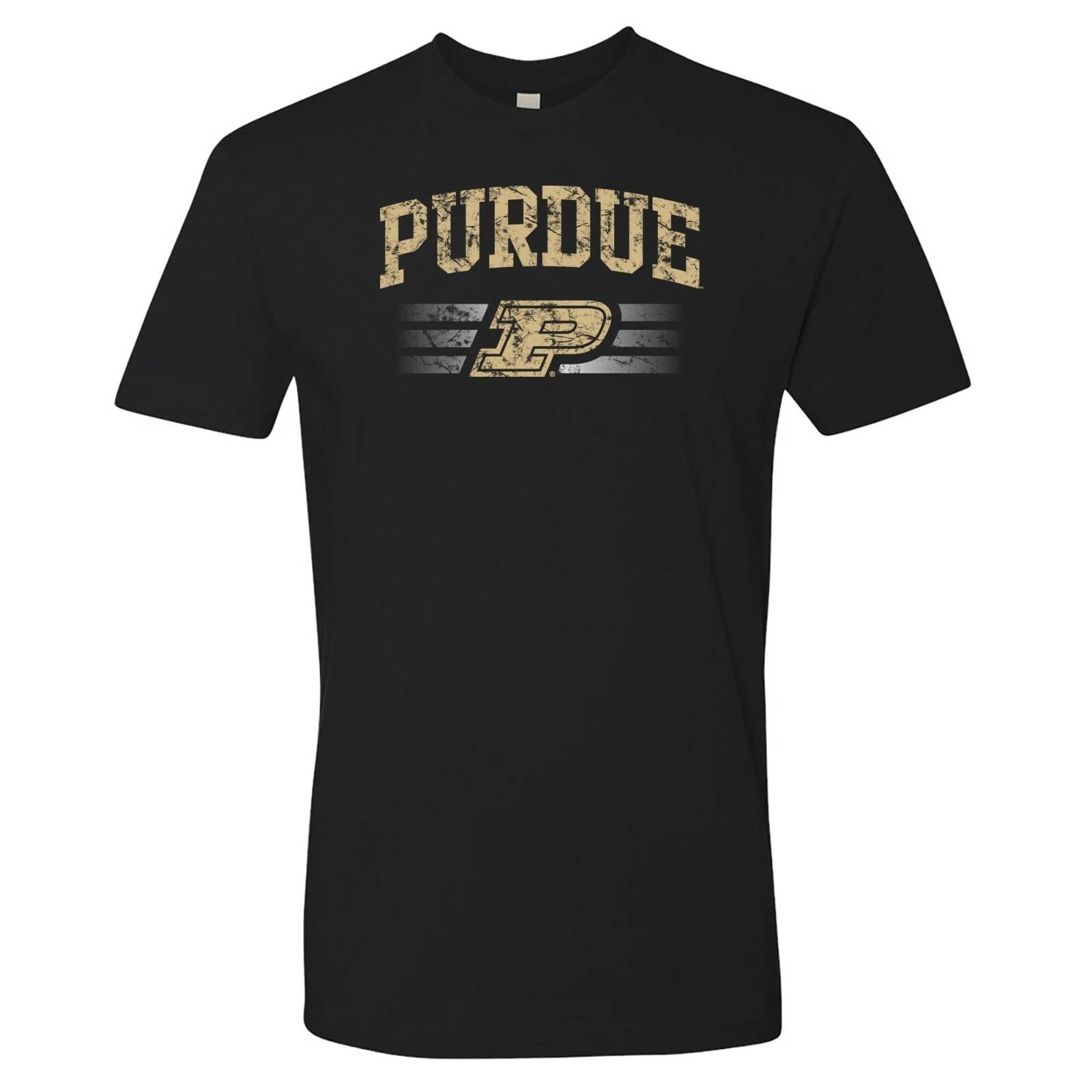Purdue Boilermakers Dynasty Logo T-Shirt Premium Cotton - Black 4XL