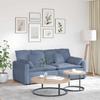 Modular Sofa with Cushions Blue
