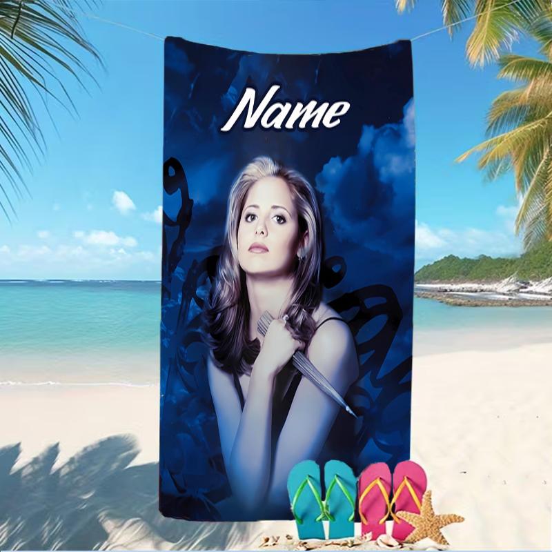 Customizable personalized beach towels Buffy the Vampire Slayer themed designs.Suitable for the beach, yoga, sports;ideal as beach accessories