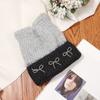 New autumn and winter wool hat female cute cat ears bow warm thickened cold ear protection knitted hat