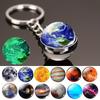 1PC Round Luminous Pendant with Ring Graduation Gift Planetary Earth Keychain Car Glow-in-the-Dark Durable Dual-Sided Cute
