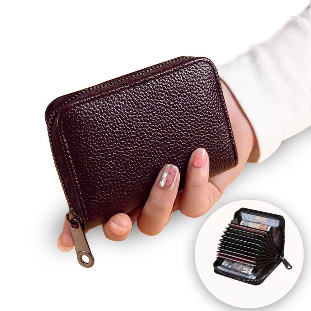 Portefeuille de petite entreprise bloquant les RFID, porte-cartes de crédit en cuir PU, nouveau sac de poche pour femmes et hommes