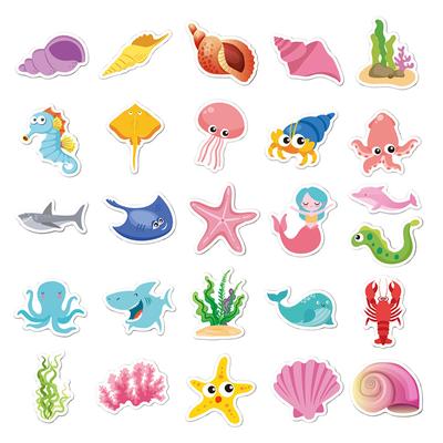 50Pcs Sereia Oceano Animal Peixe Graffiti Adesivos Para Caderno Motocicleta