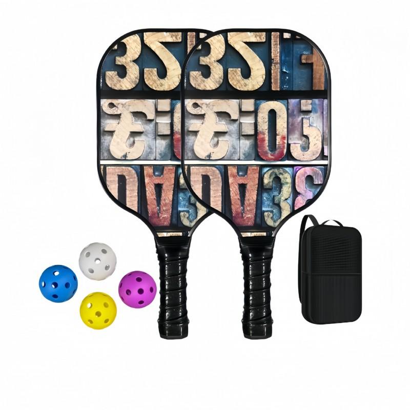 Lightweight Fiberglass Pickleball Paddles Full Set Training Equipment