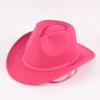 Hot-selling men's and women's children's top hats Western cowboy hats Integrated brim Single-sided large brim