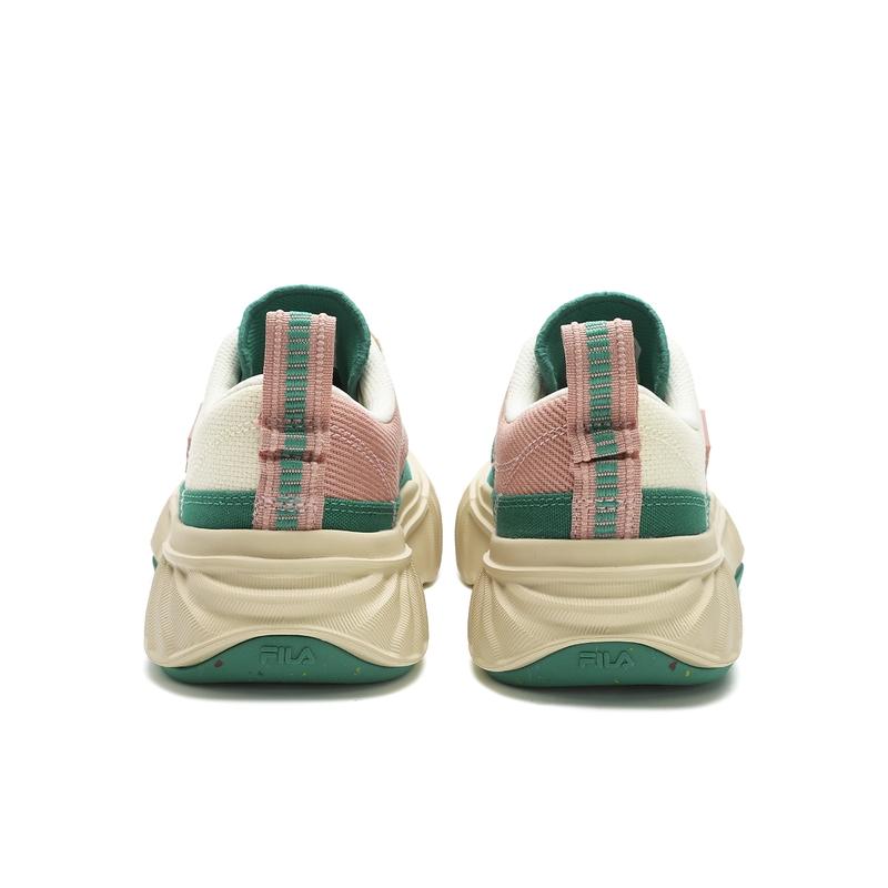 FILA Fosso Color Block Fashion Trendy Fresh Vitality Low Top Canvas Shoes Women sneaker White Pink F12W432308FAP