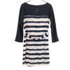 Armani Exchange Border Pattern Long Sleeve Mini Dress PO Navy Women Used