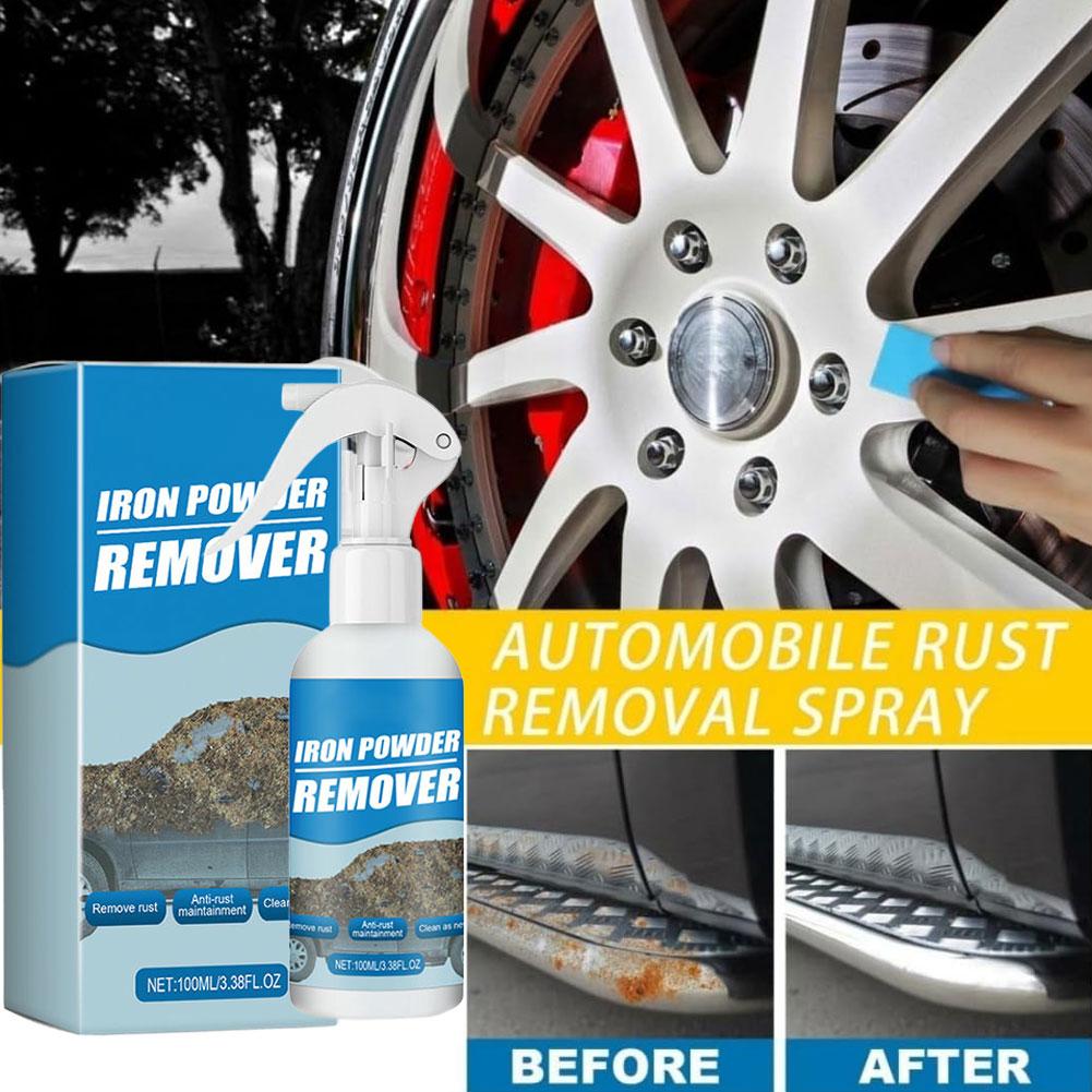 100ml Car Rust Removal Spray For Car Wheel Hub, Door Handle Care Car Exhaust Pipe Multi Purpose Rust Quick Remover Metal Clean