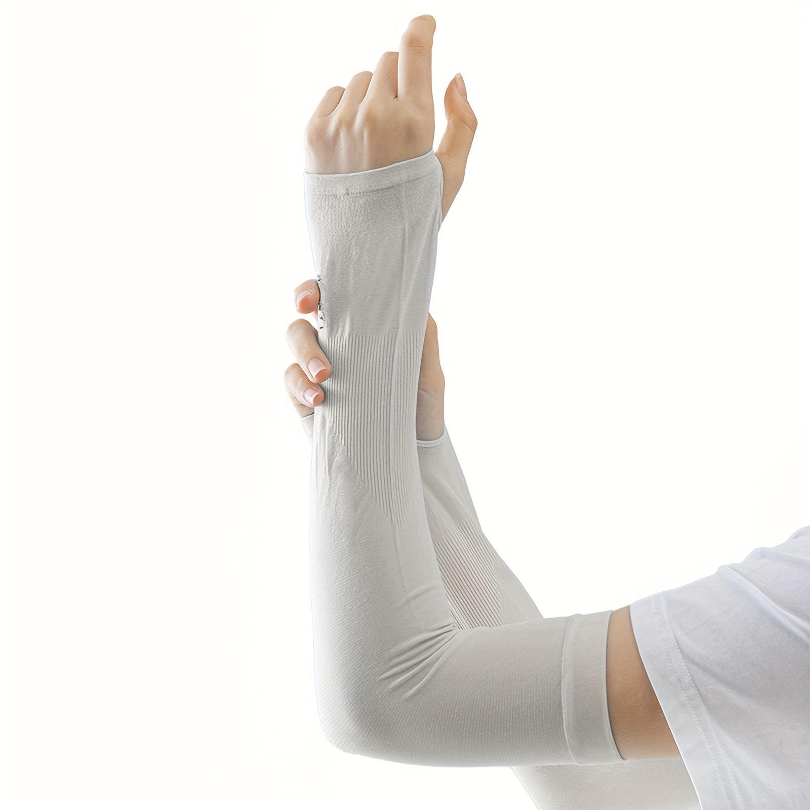 

УФ-солнечные рукава для женщин и мужчин, велосипедные перчатки без пальцев, крутая муфта, летняя эластичная нарукавная повязка из ледяного шелка, рукав для вождения, защита от солнечных ожогов серый