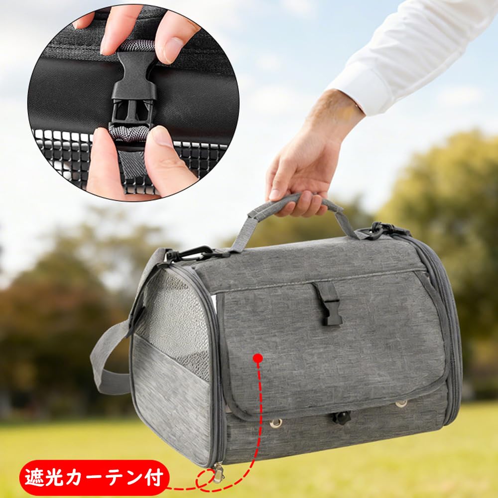IYOIYA Bird Carrier Bag with Perch and Tray - Perfect for Budgies, Cockatiels, and Finches - 3-Way Carrier Bag with Curtain, Lightweight, Breathable,