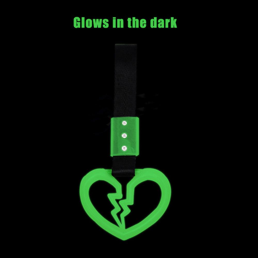1pcs Broken Love JDM Train Bus Handle Hand Strap Tsurikawa Ring Heart Styling Drift Charm Strap Drift Auto Accessories Car Strap