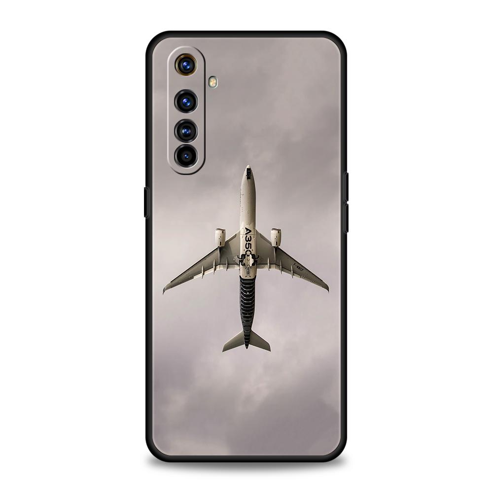 Aircraft Plane Airplane Silicone For Realme 9 Pro GT2 6 7 8 10 C11 C21Y C25 C35 GT Neo 2 3 3T Pro Plus 5G Shockproof Phone Cover