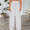 Yousheng Women Casual Pants Solid Color Wide Leg Trousers with Pockets Elastic High Waist Hip Hop Style Long Pants