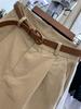 Women's High Waist Cotton Wide Leg Capris - Summer 2026 Korean Style Casual Shorts