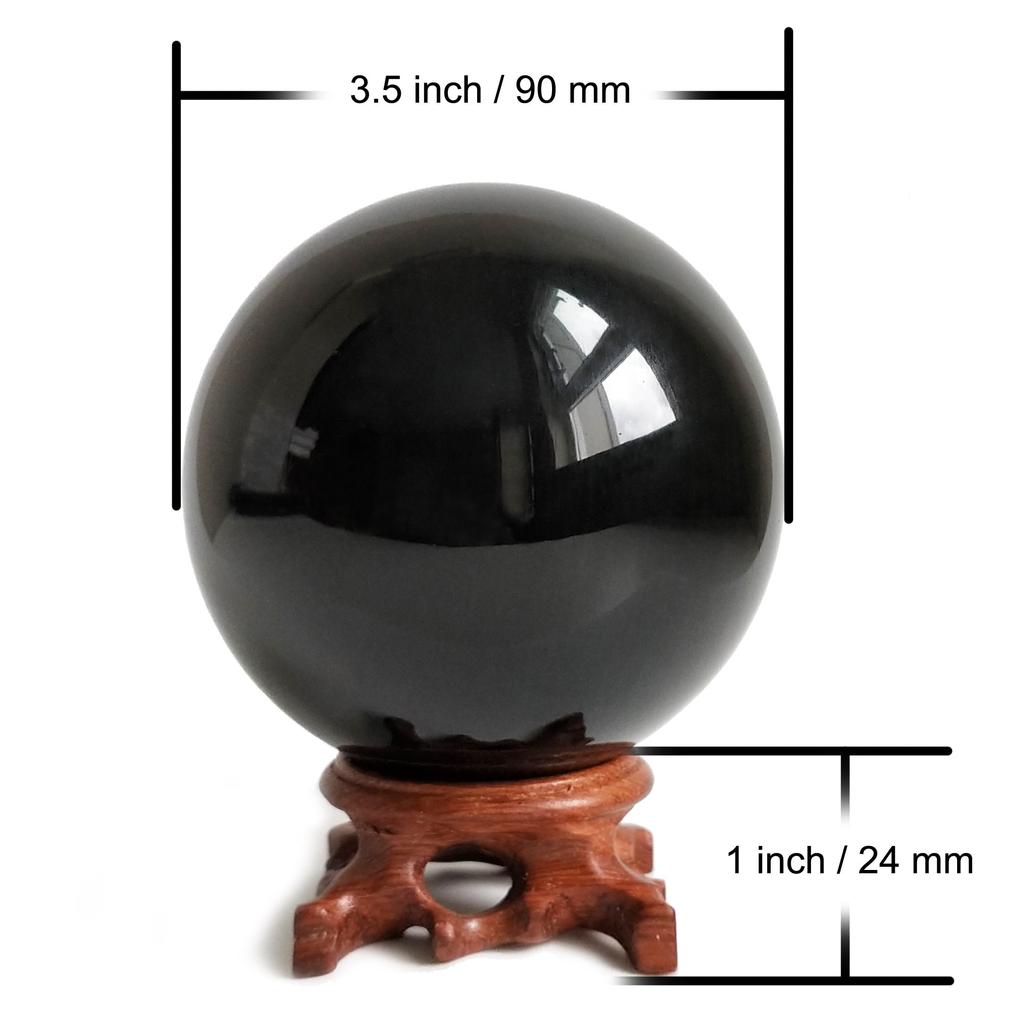 Roher Obsidianstein, Runde Kristallkugel, Naturstein, Reinigung, Kraftstein, Schutz vor Bösem, Schmuckstück, Heilung, Glück, Beliebtes Produkt