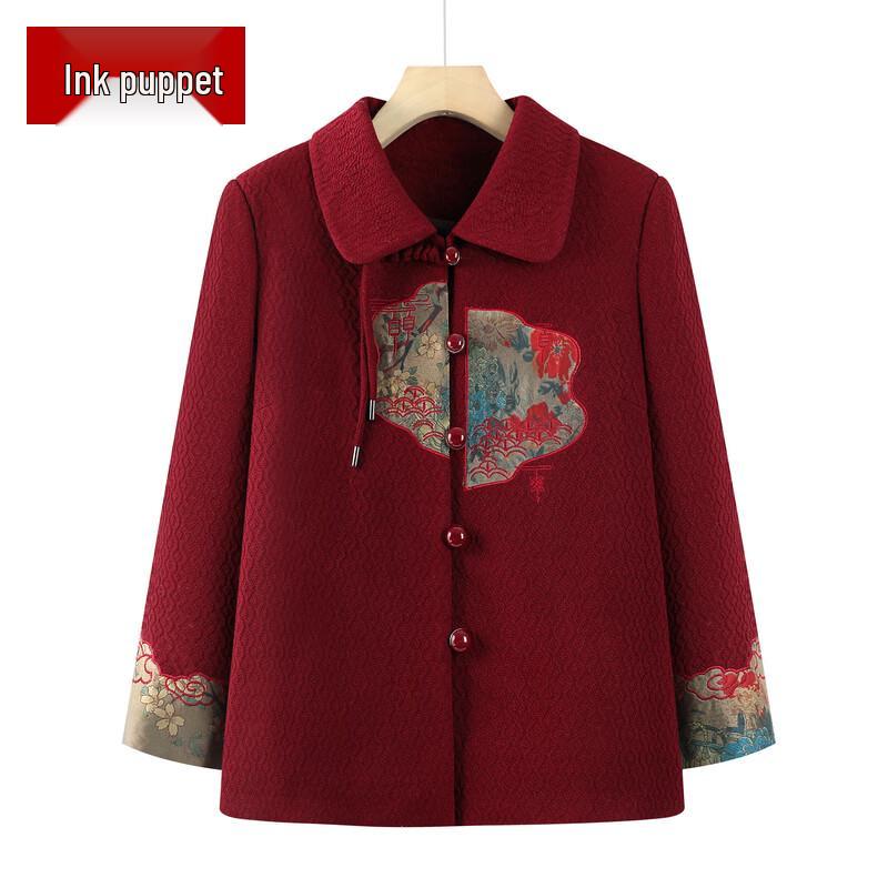 Elderly Women's Chinese Style Autumn Jacket