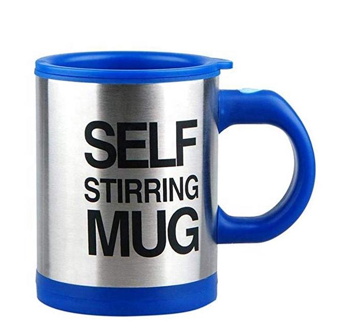 14oz 400ml doppelwandiger Edelstahl-Milchbecher mit Deckel und Griff für Kinder und Erwachsene, Kaffeebecher, automatischer Selbstmischbecher