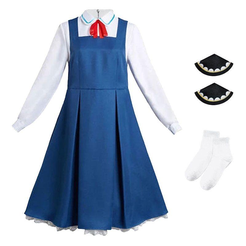 Spy X Family Cosplay Costume Thorn Princess Blair Twilight Cosplay Anya Yor Anime Character Costume Aniya Blue (Includes Headwear + Socks) XS