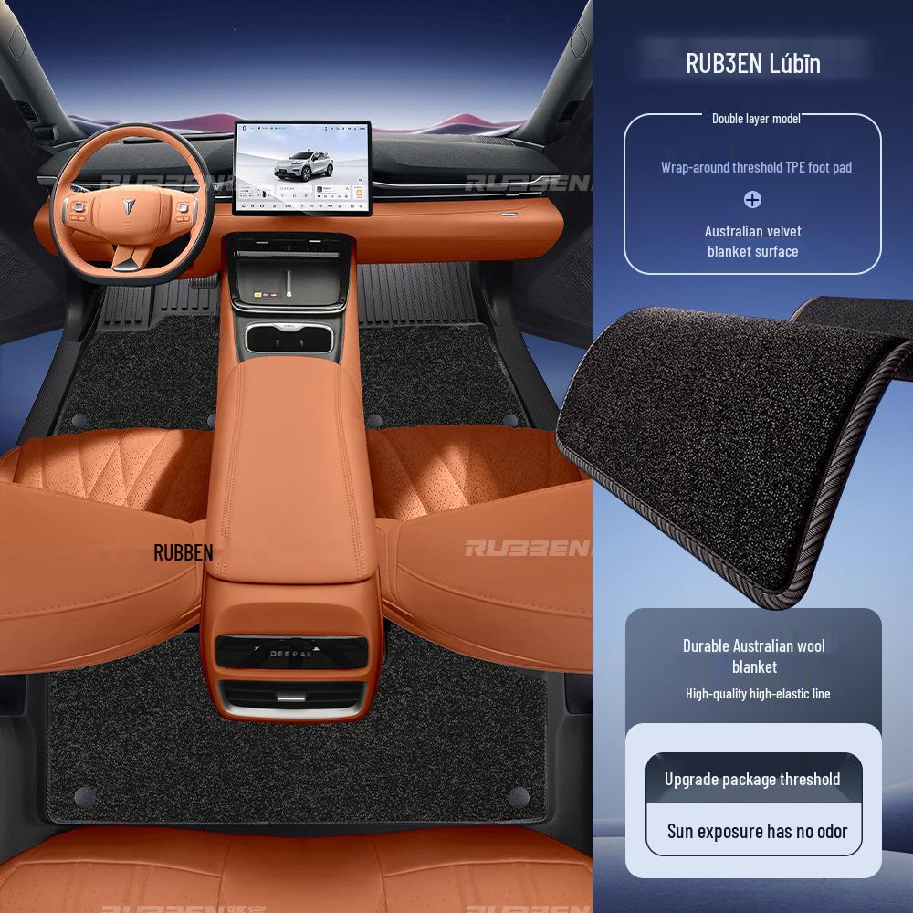 Lubbin TPE Door Sill Mats for Deep Blue S05 - Full Coverage Interior Accessories