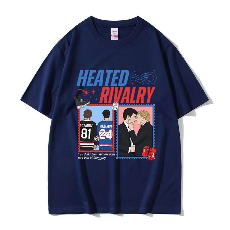 Heated Rivalry I Love You So Much It Sucks Graphic Tshirt Unisexs Summer Harajuku High Quality Oversized Cotton Tshirts Tops
