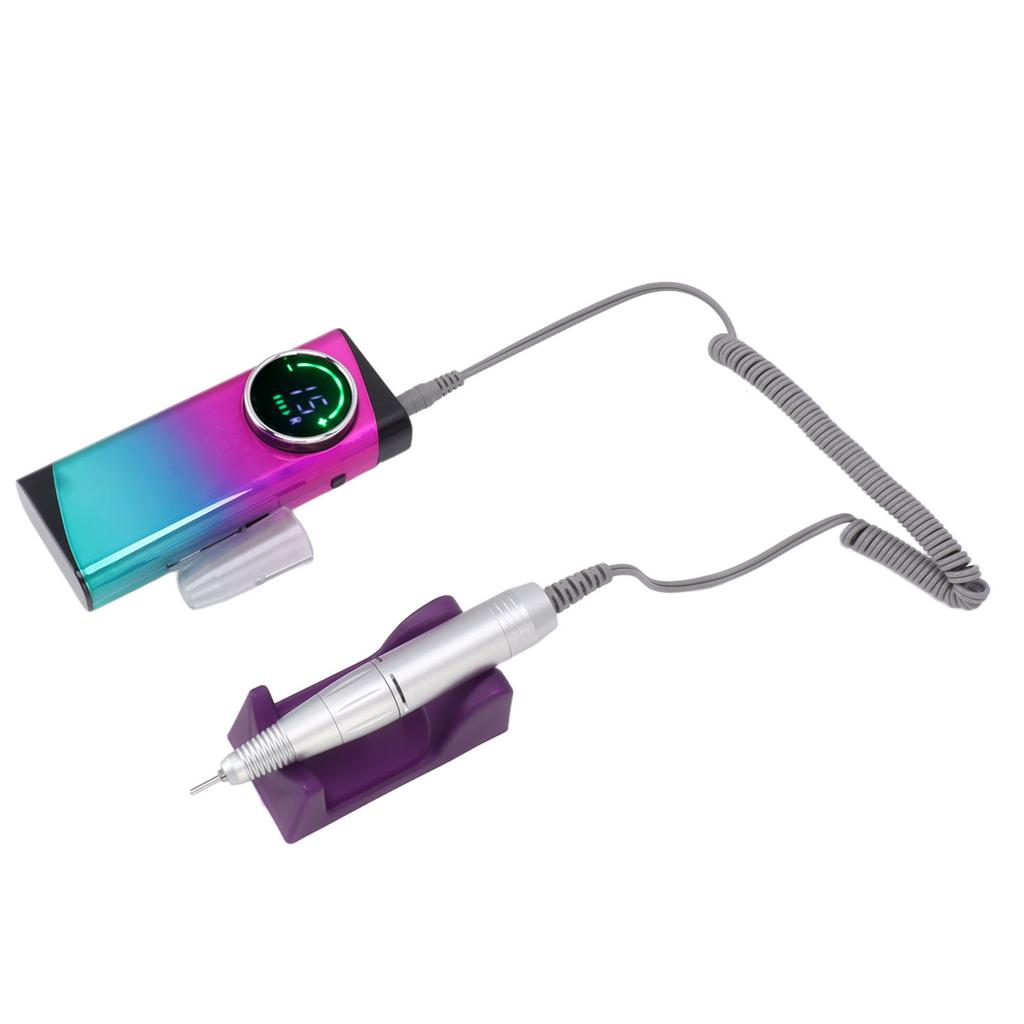 Electric Nail Drill Machine 30000RPM 2600mAh Battery Nail Polishing Machine with 6 Grinding Heads