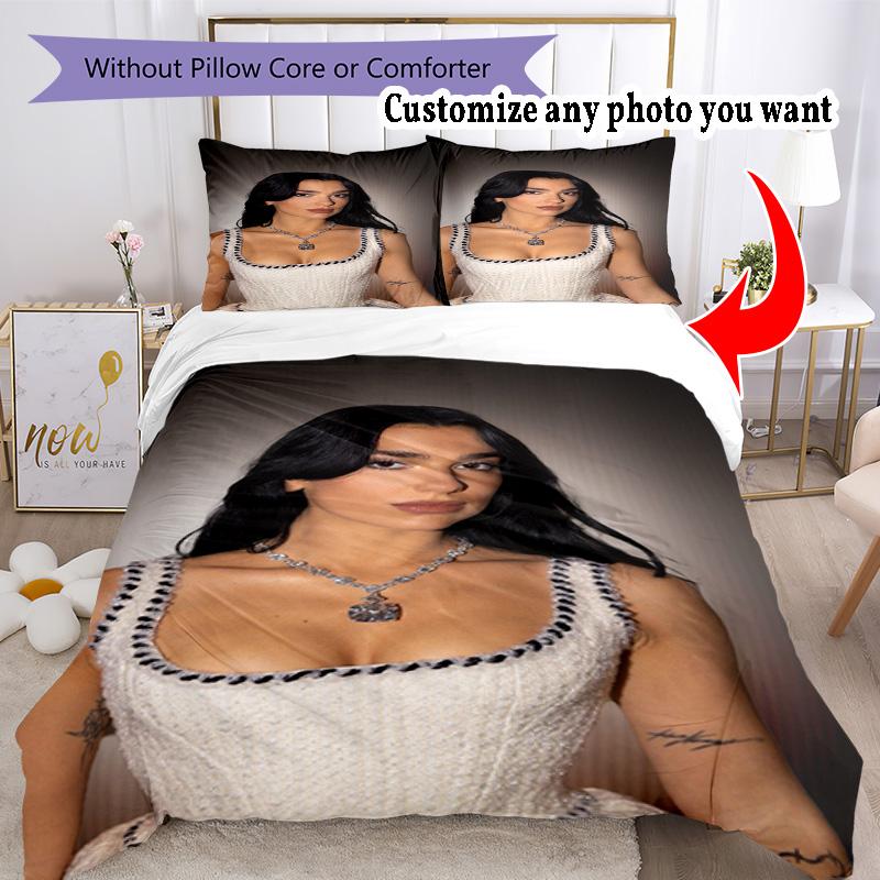 Customize Photos Customize your photo Bedding Set Breathable Duvet Cover with Pillowcases Home Decoration Birthday Gift