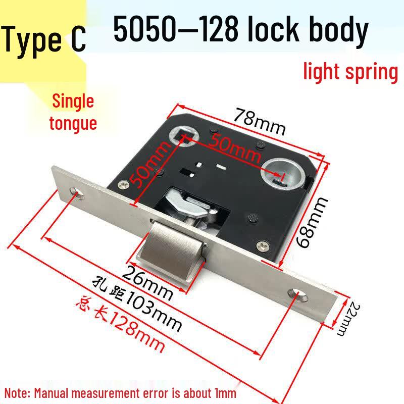 Qingwa Universal Stainless Steel Mortise Door Lock Body