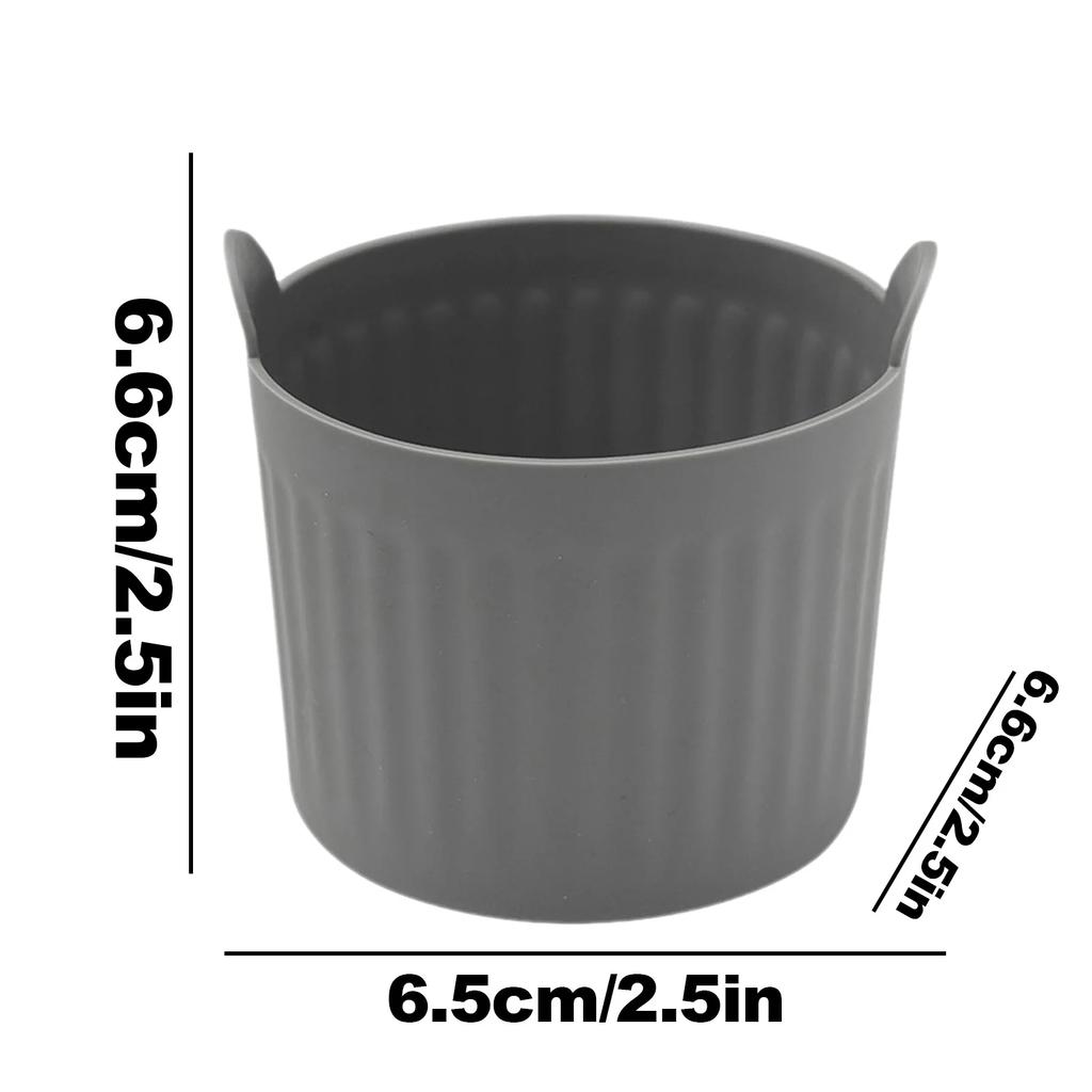 1Pc Air Fryer Silicone Basket Silicone Mold Air Fryer Egg Silicone Cupcake Baking Cups Ramekins For Air Fryer Ovens