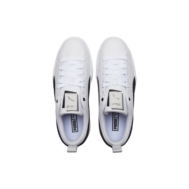 Puma Women's Mayze Platform Sneakers White Black 384871-02