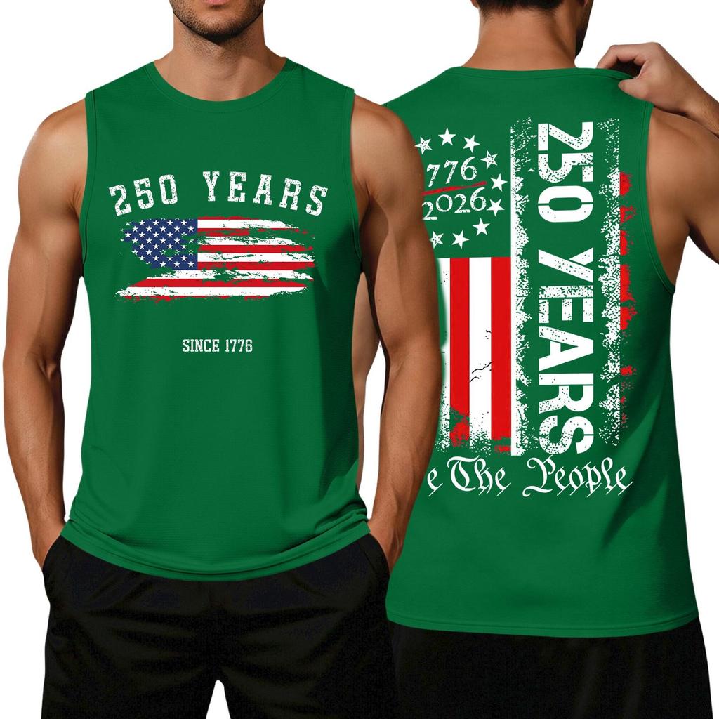 Men 4th Of Shirts USA Muscle Sleeveless Shirt Patriotic Tank Tops