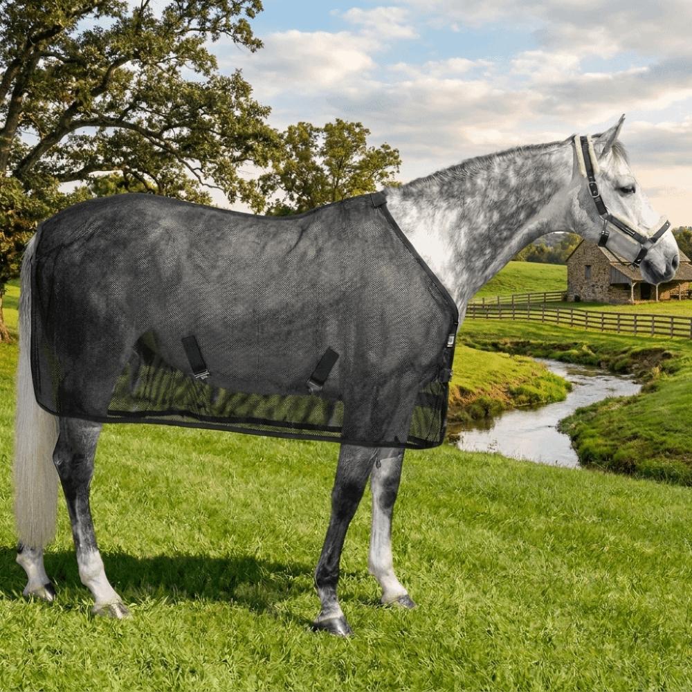 Breathable Horse Fly Sheet Wear-Resistant Equine Mesh Vest Horse Belly Protect Cover Horse Riding