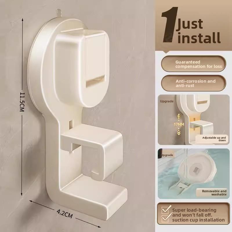 

Мощная присоска Раковина Без отверстий Полка для туалета Milk white 1PC