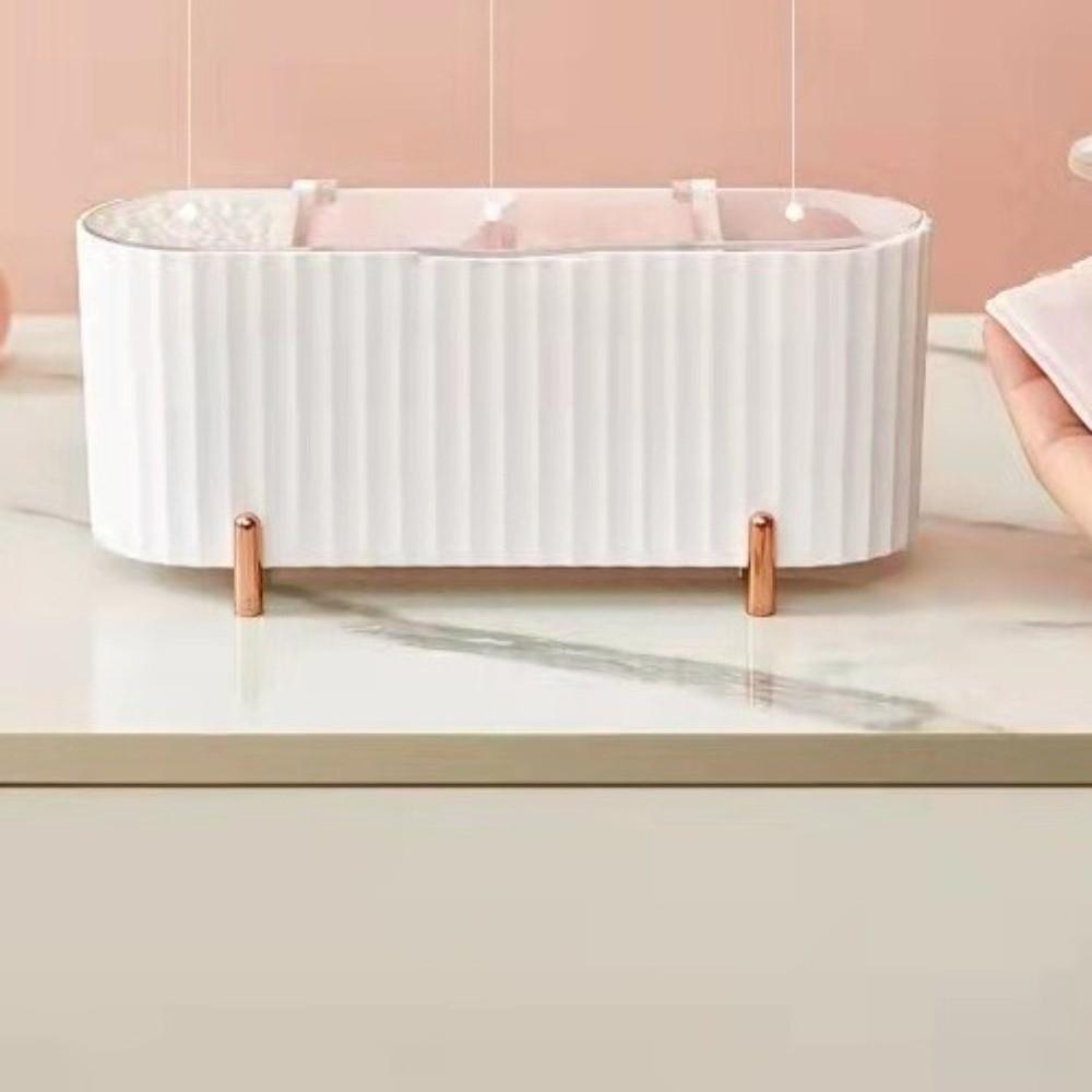 Stackable Makeup Organizer 3 Grid Organizer Box Storage Case Desktop Storage Box  Home Organization