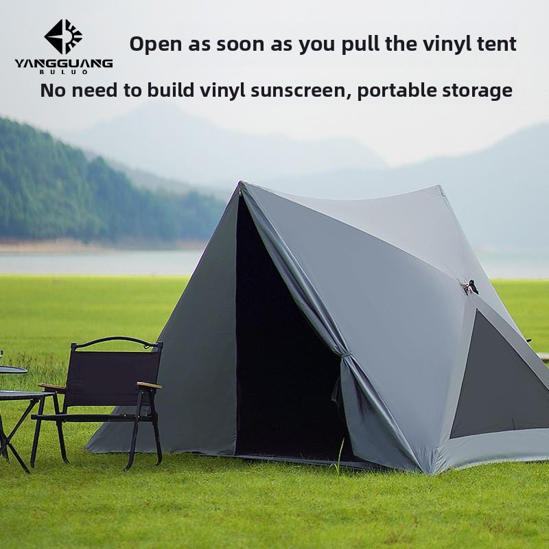 Beach Tent Triangle Tent Portable Outdoor Camping Automatic Quick Open Sun Protection Beach Tent Park Tent